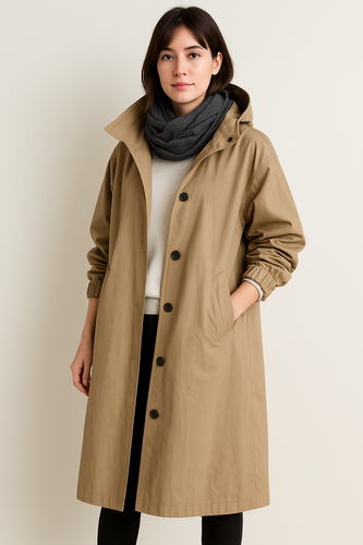 Drune | Damen Trenchcoat mit Kapuze