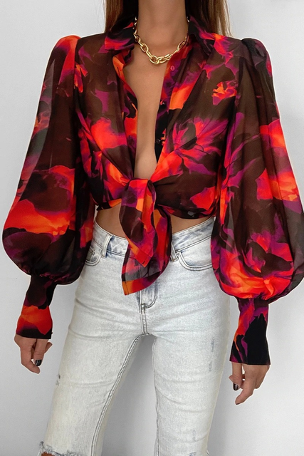 Drune | Bluse Soft Stretch Material Bluse