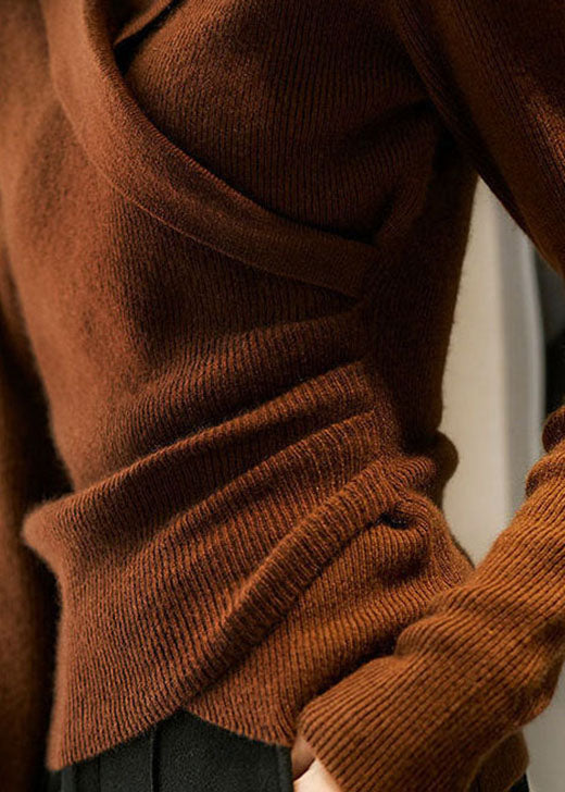 Drune | Gestrickter V-Ausschnitt Pullover mit langen Ärmeln