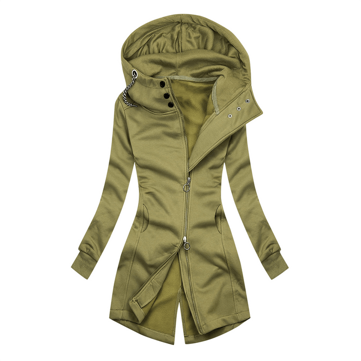 Drune | Chic Slim Fit Rollkragen Kapuzenpullover Jacke Für Frauen