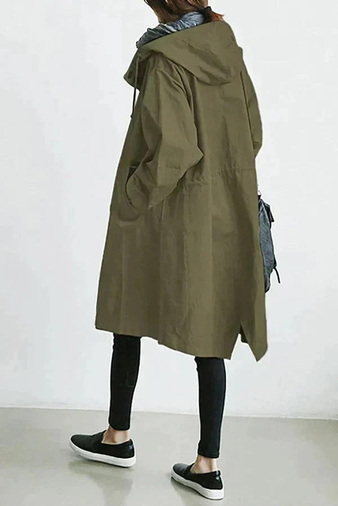 Drune | Damen Kapuzen Trenchcoat Leichter Windbreaker