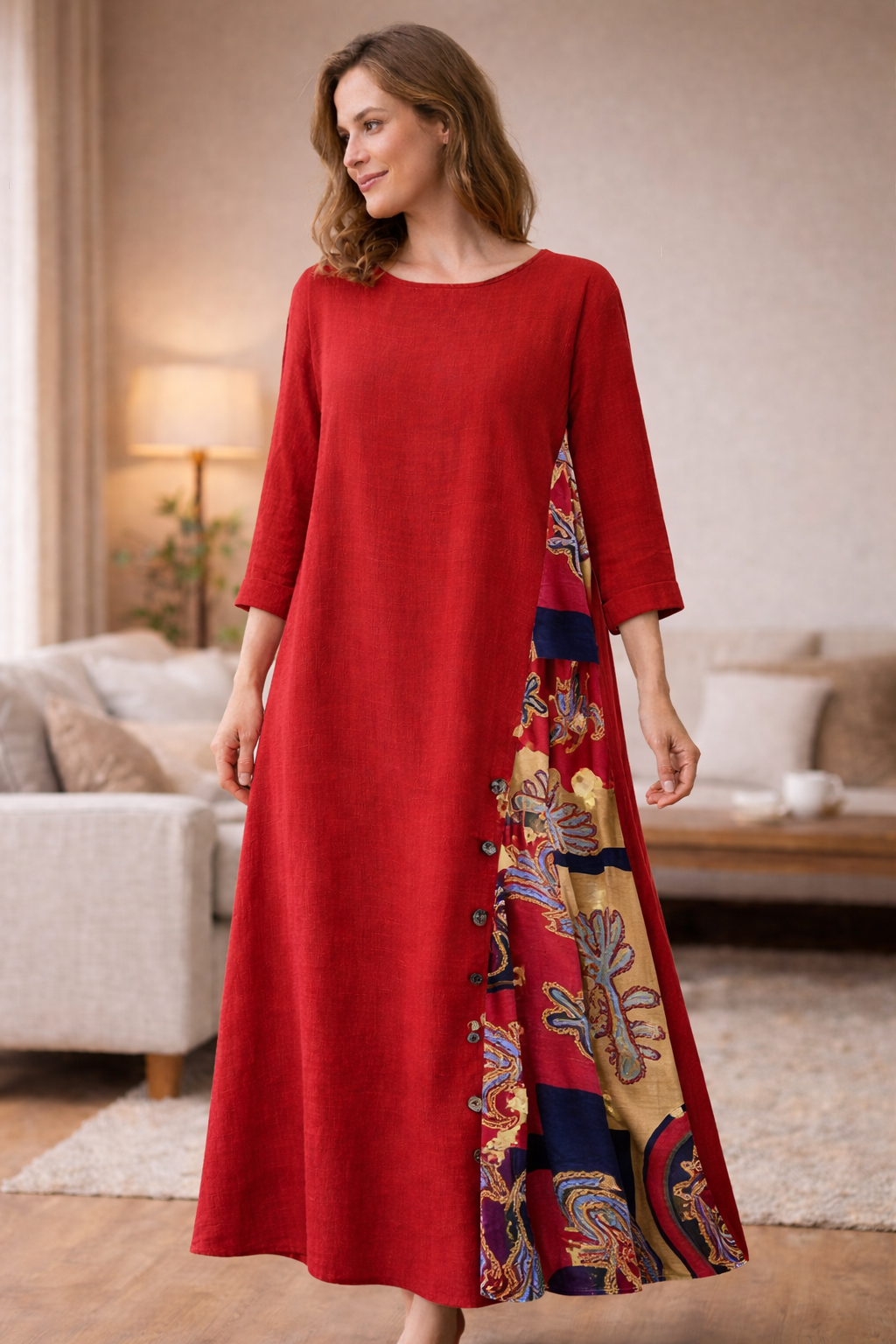 Drune | Sommerkleid Aus Baumwolle Und Leinen