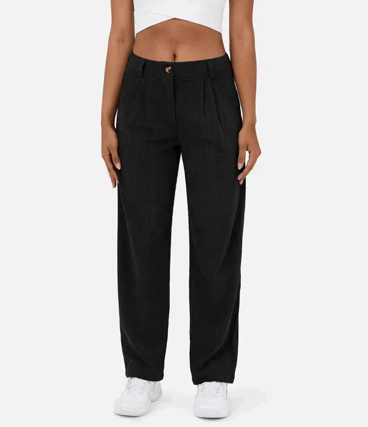 Damenhose in Cordoptik