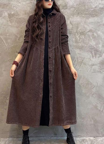 Drune | Zeitlose Lange Cord-Jacke für Damen