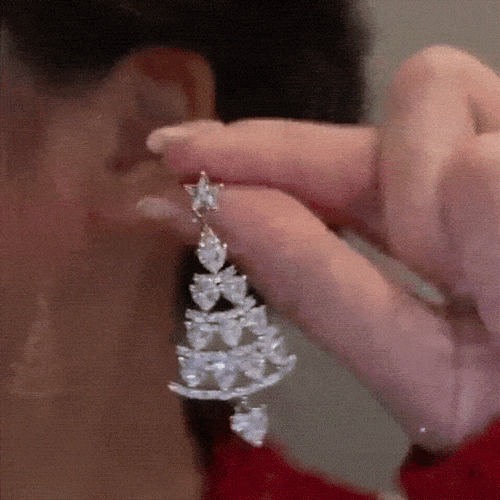 Drune | Weihnachtsfunkeln Silber Ohrringe