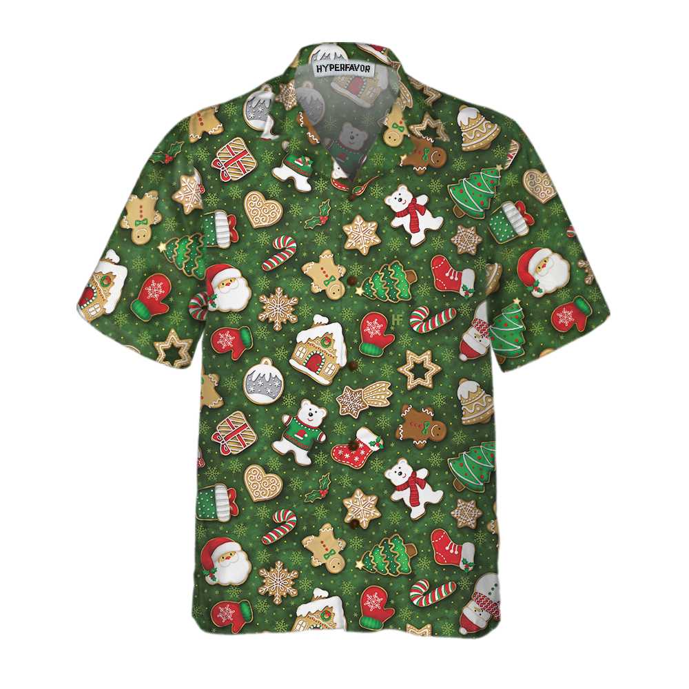 Drune | Weihnachtskekse überall Hawaiian Shirt, Lustiges Weihnachts-Shirt, Bestes Weihnachtsgeschenk
