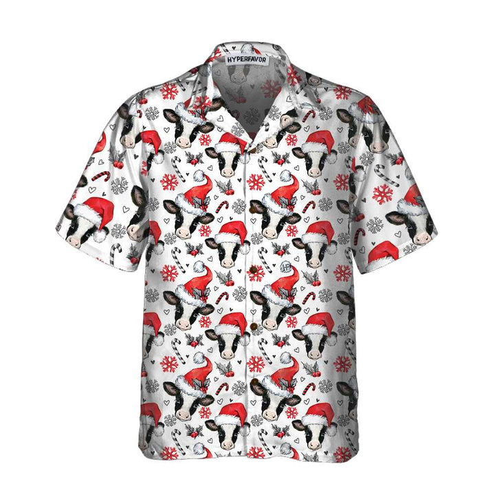 Drune | Weihnachtskuh Hawaiian Shirt, Lustiges Weihnachts-Shirt, Bestes Geschenk für X-mas