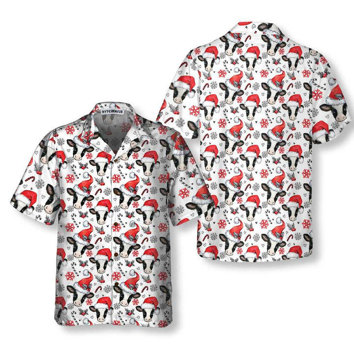 Drune | Weihnachtskuh Hawaiian Shirt, Lustiges Weihnachts-Shirt, Bestes Geschenk für X-mas