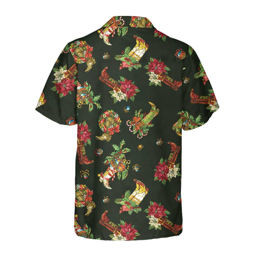 Drune | Weihnachts-Cowboy-Stiefel Weihnachts-Hawaiian-Shirt, Geschenk für den Weihnachtstag