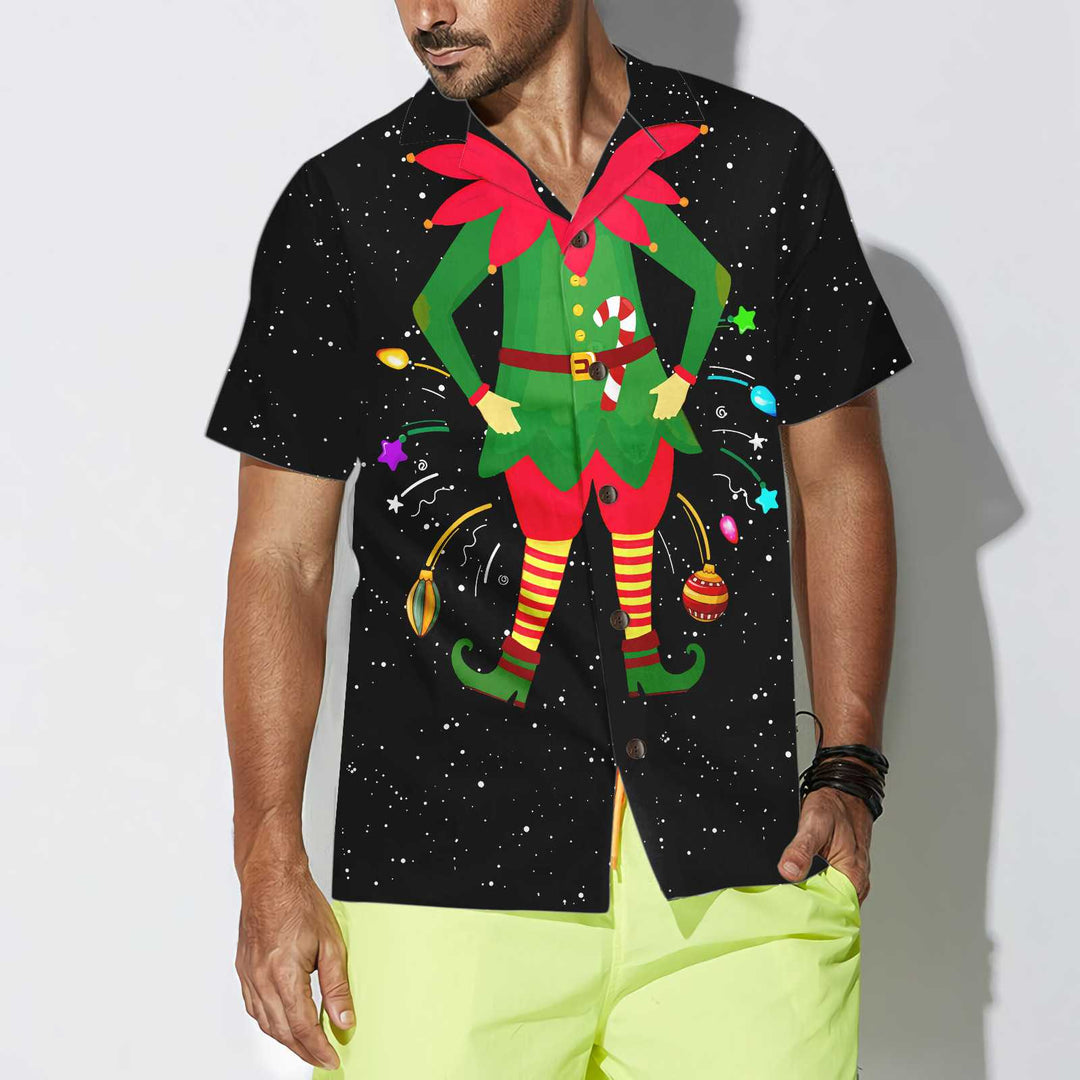 Drune | Weihnachts-Elf Kostüm Hawaiihemd, Lustiges Elf Weihnachtshemd, Beste Weihnachtsgeschenkidee