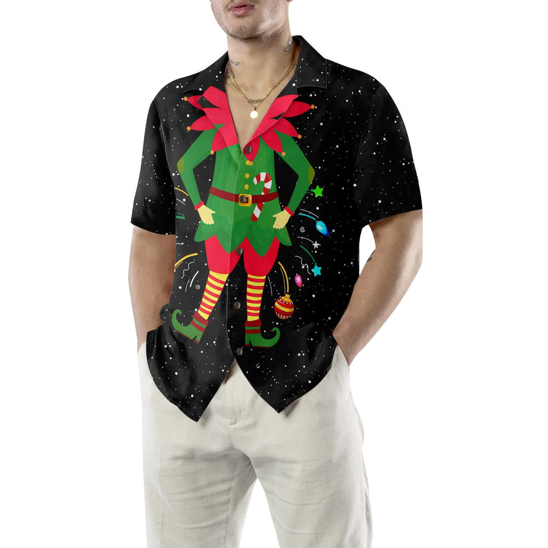 Drune | Weihnachts-Elf Kostüm Hawaiihemd, Lustiges Elf Weihnachtshemd, Beste Weihnachtsgeschenkidee