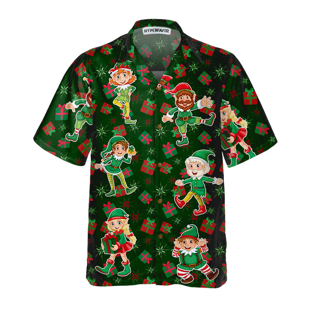 Drune | Weihnachtself Party Hawaiihemd, Lustiges Elf Weihnachtshemd, Beste Weihnachtsgeschenkidee