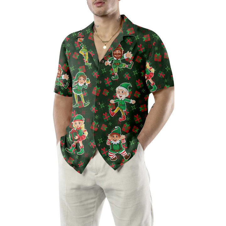 Drune | Weihnachtself Party Hawaiihemd, Lustiges Elf Weihnachtshemd, Beste Weihnachtsgeschenkidee