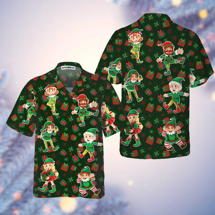 Drune | Weihnachtself Party Hawaiihemd, Lustiges Elf Weihnachtshemd, Beste Weihnachtsgeschenkidee