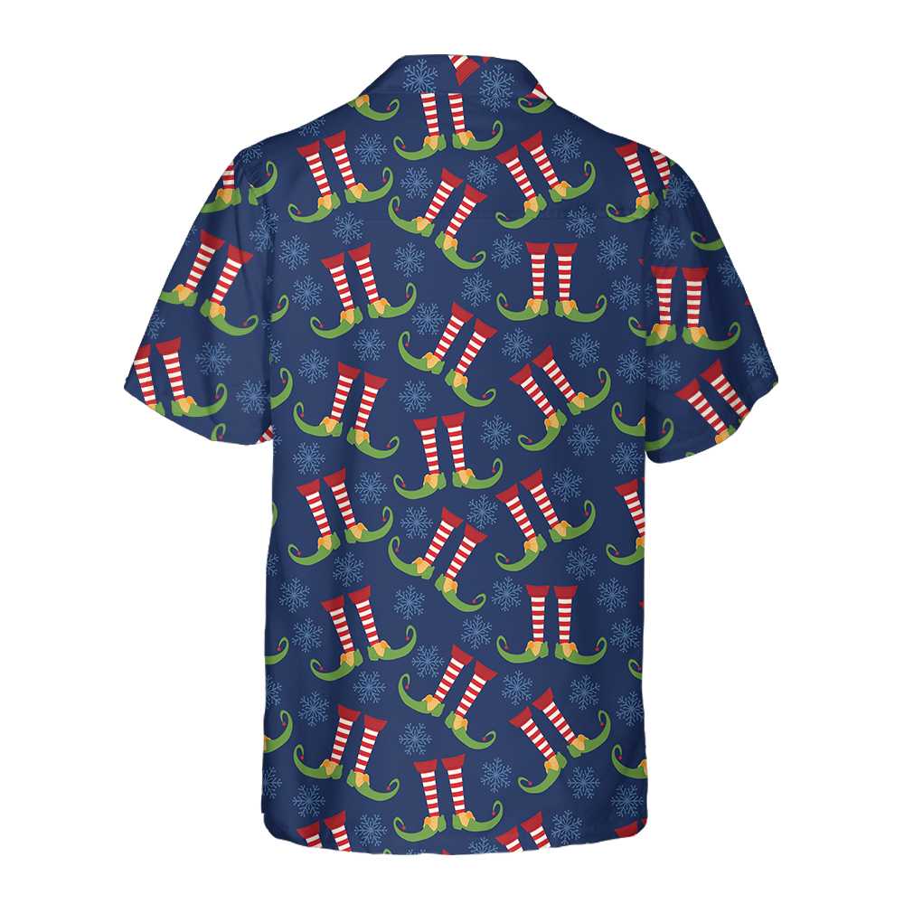 Drune | Weihnachts-Elfenbeine Hawaiian Shirt, Lustiges Elf-Weihnachtshemd, Beste Weihnachtsgeschenkidee