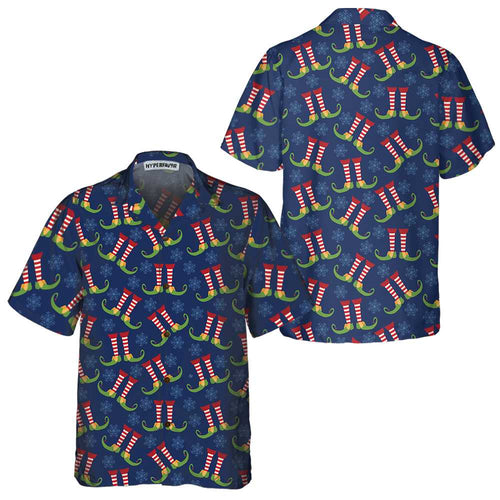 Drune | Weihnachts-Elfenbeine Hawaiian Shirt, Lustiges Elf-Weihnachtshemd, Beste Weihnachtsgeschenkidee