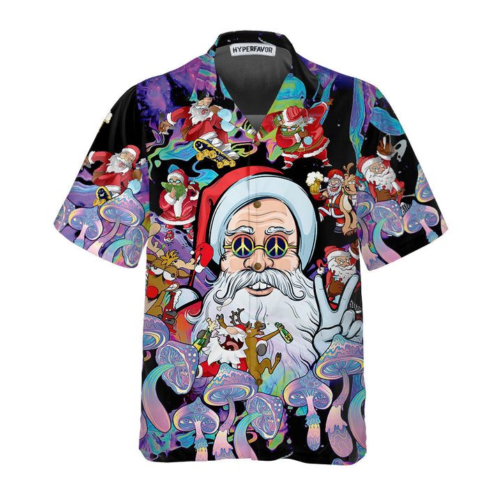 Drune | Weihnachts-Hippie-Weihnachtsmann-Hemd, Weihnachtsmann-Weihnachtshemd, Bestes Geschenk für Weihnachten