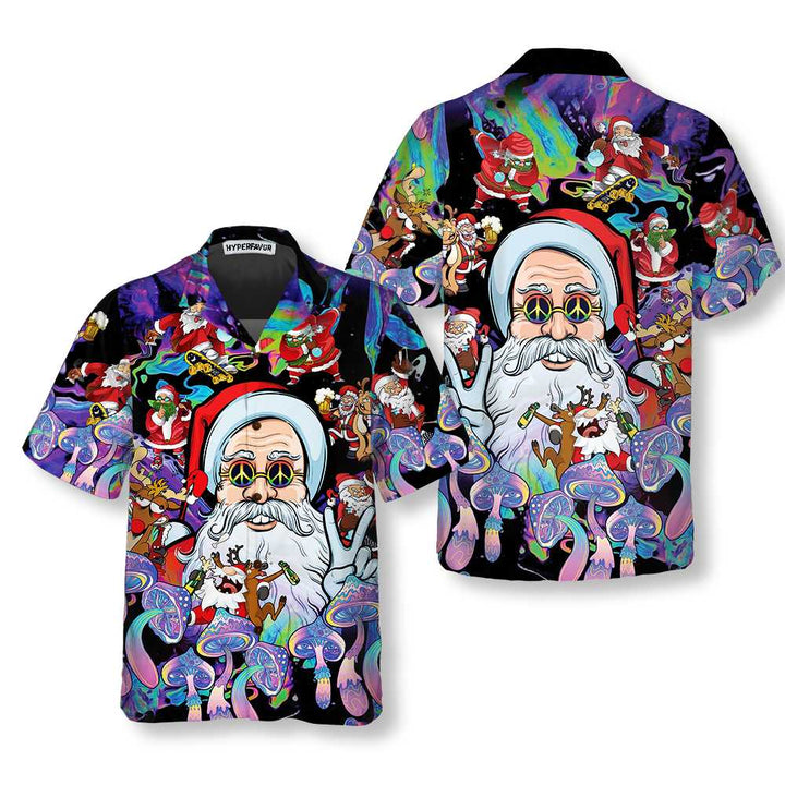 Drune | Weihnachts-Hippie-Weihnachtsmann-Hemd, Weihnachtsmann-Weihnachtshemd, Bestes Geschenk für Weihnachten