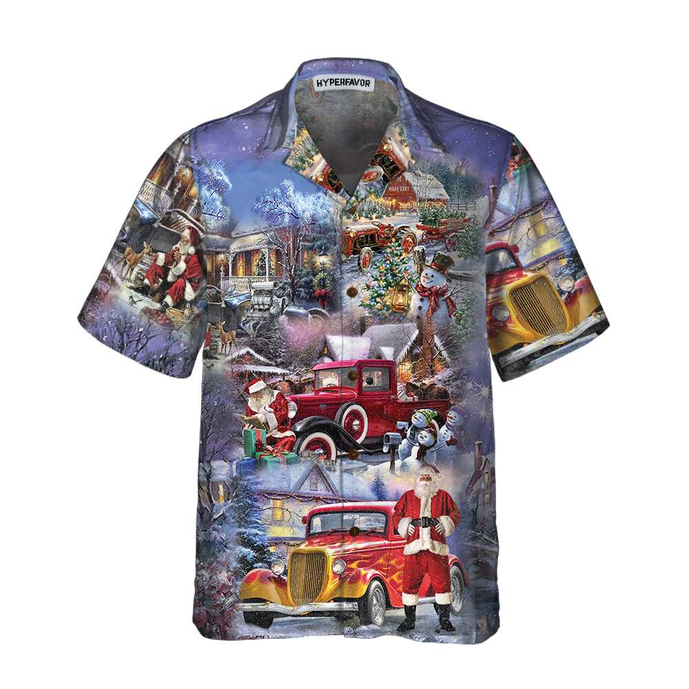 Drune | Weihnachten ist besser mit Hod Rod Hawaiian Shirt, lustiges Weihnachts-Shirt, einzigartige Xmas Geschenkidee
