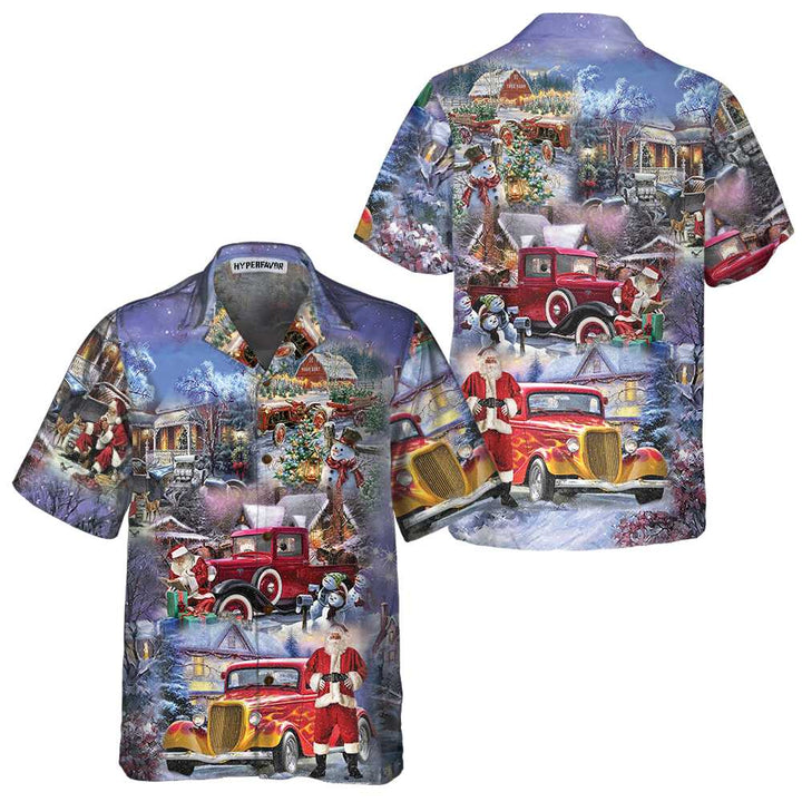 Drune | Weihnachten ist besser mit Hod Rod Hawaiian Shirt, lustiges Weihnachts-Shirt, einzigartige Xmas Geschenkidee