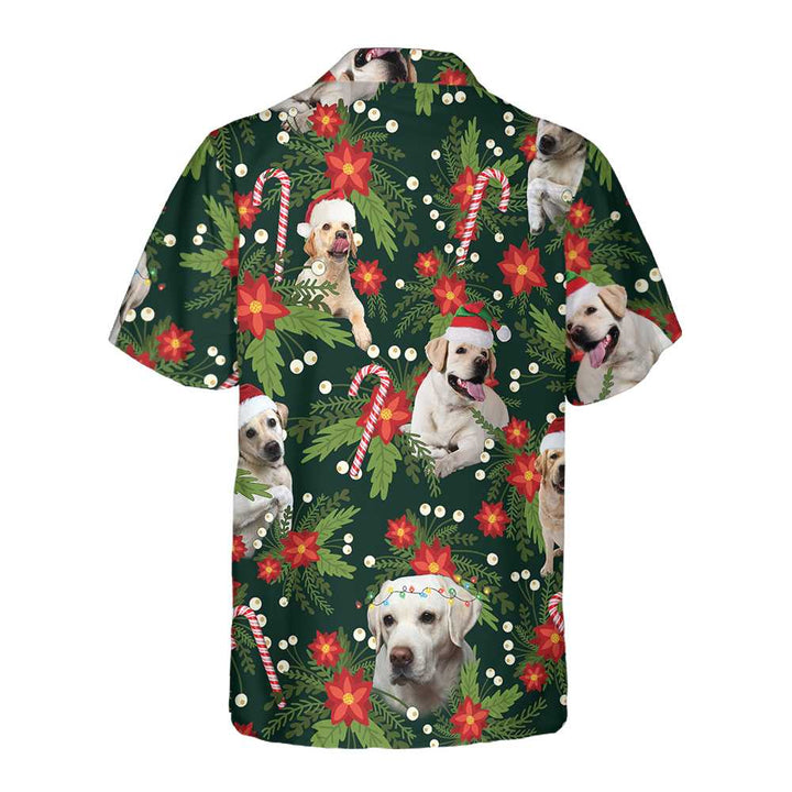 Drune | Weihnachts-Labrador-Retriever mit Weihnachtsstern Hawaiian-Shirt, lustiges Labrador-Shirt für Männer & Frauen