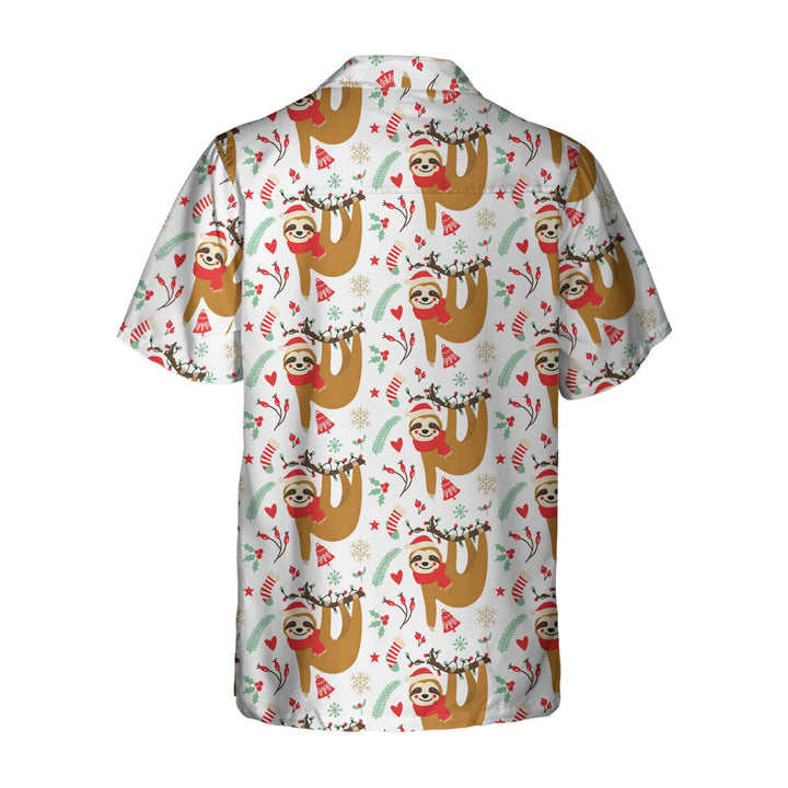 Drune | Weihnachts-Lazy-Sloths-Hawaiianshirt, Lustiges Faultier-Weihnachtsshirt, Bestes Geschenk für Weihnachten