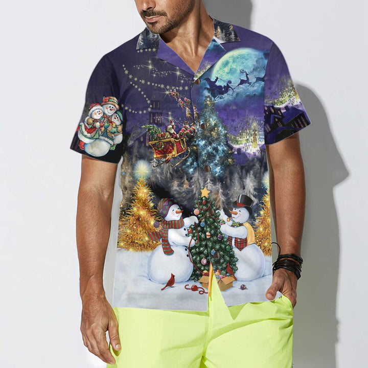 Drune | Weihnachtsnacht mit der Familie Hawaiian Shirt, lustiges Weihnachtshemd, beste Weihnachtsgeschenkidee