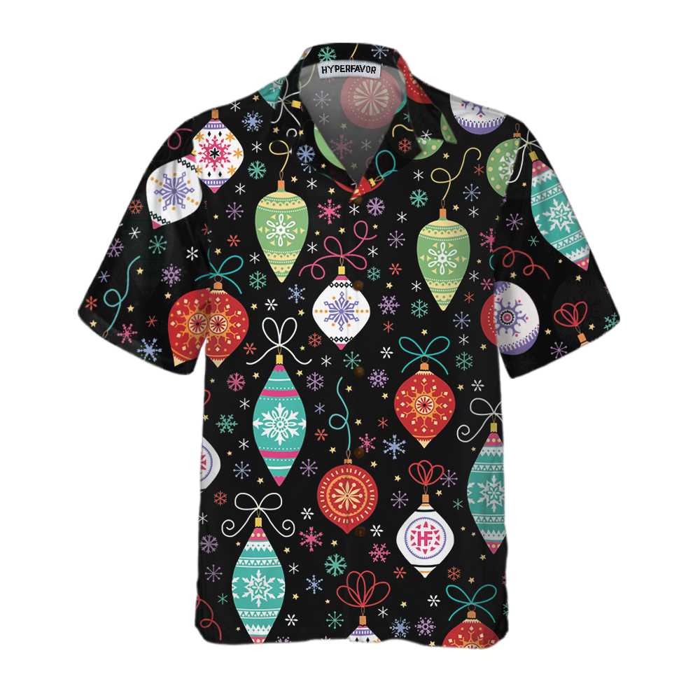 Drune | Weihnachtsschmuck Muster Hawaiihemd, Lustiges Weihnachtsshirt für Männer