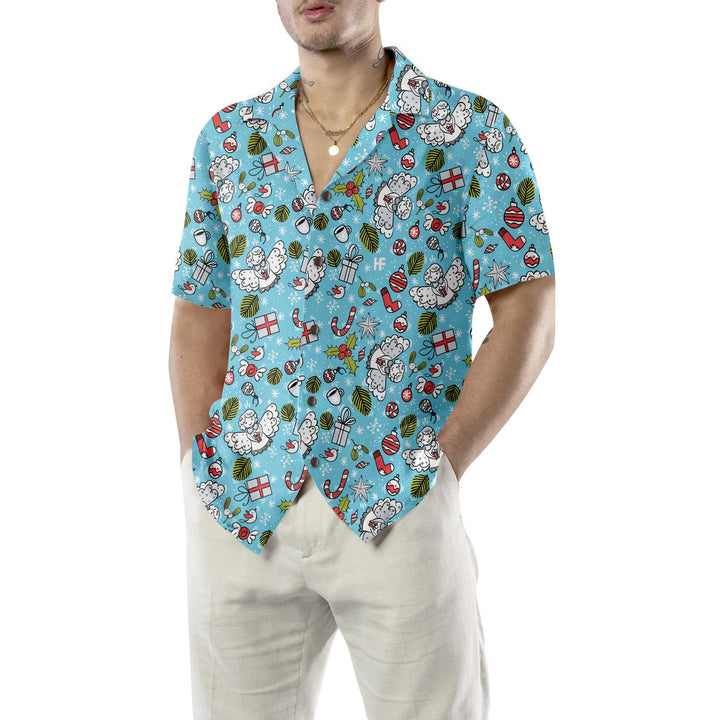 Drune | Weihnachtsmuster mit Engel Weihnachts-Hawaiian-Shirt, bestes Geschenk für den Weihnachtstag