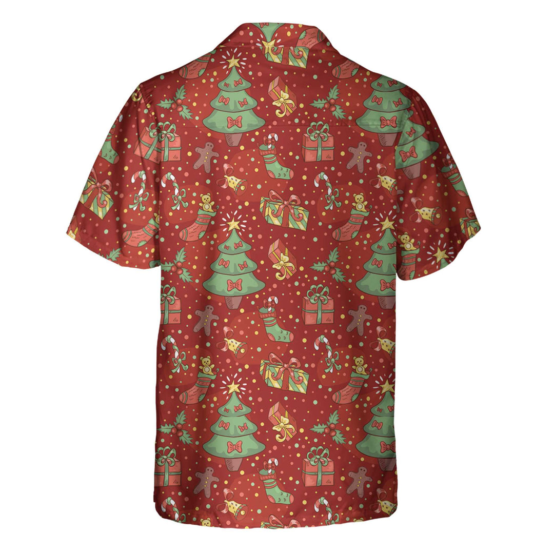 Drune | Weihnachtsmuster mit Konfetti Hawaiian Shirt, Festliches Weihnachts Hawaiian Shirt