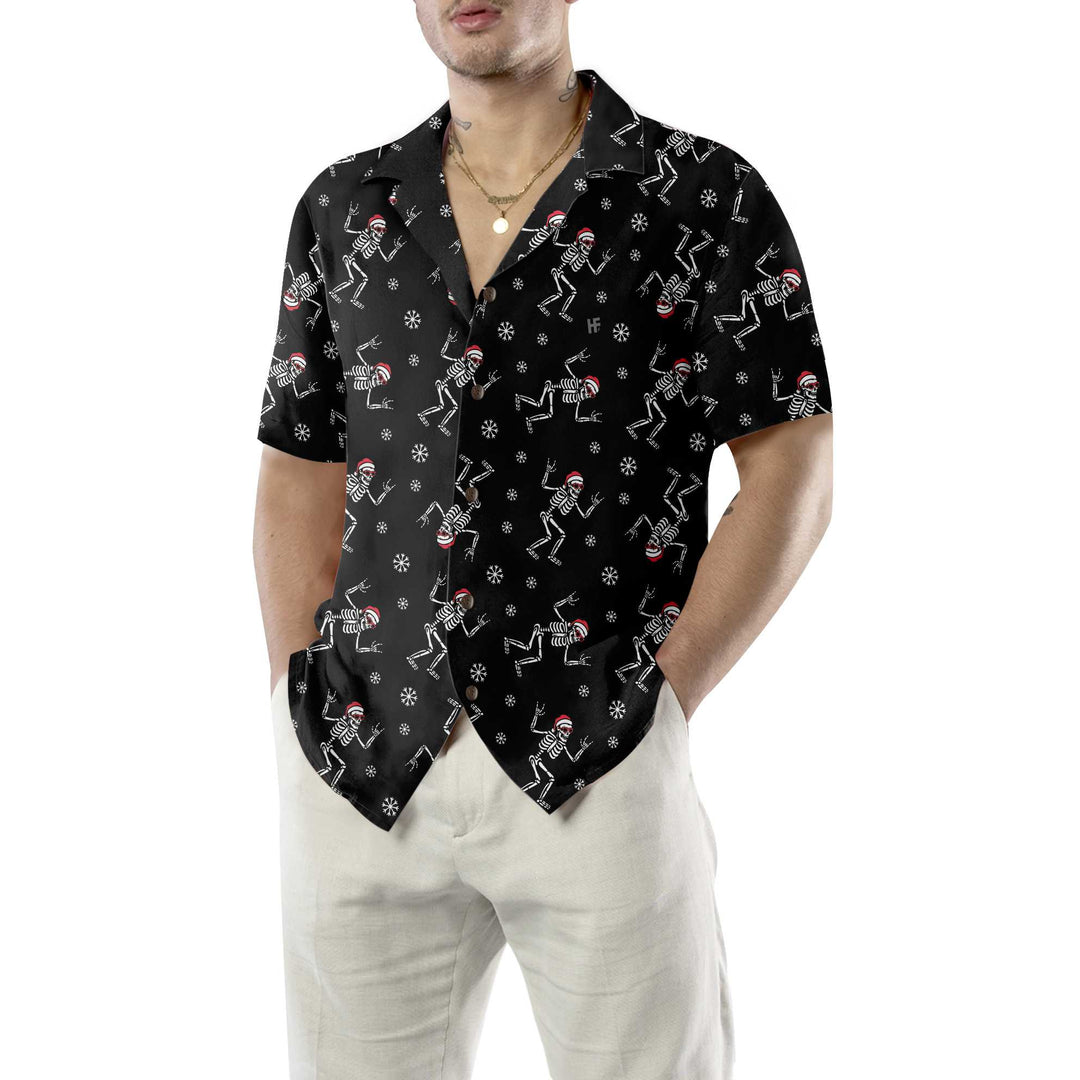 Drune | Weihnachtsrock Hawaiian Shirt, Lustiges Weihnachtsknochen Shirt