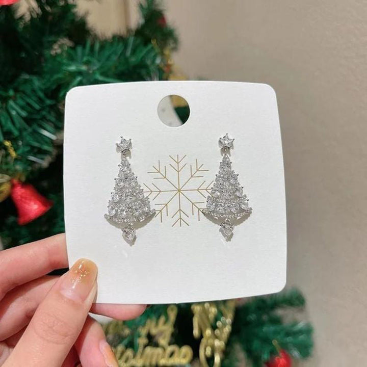 Drune | Weihnachtsfunkeln Silber Ohrringe