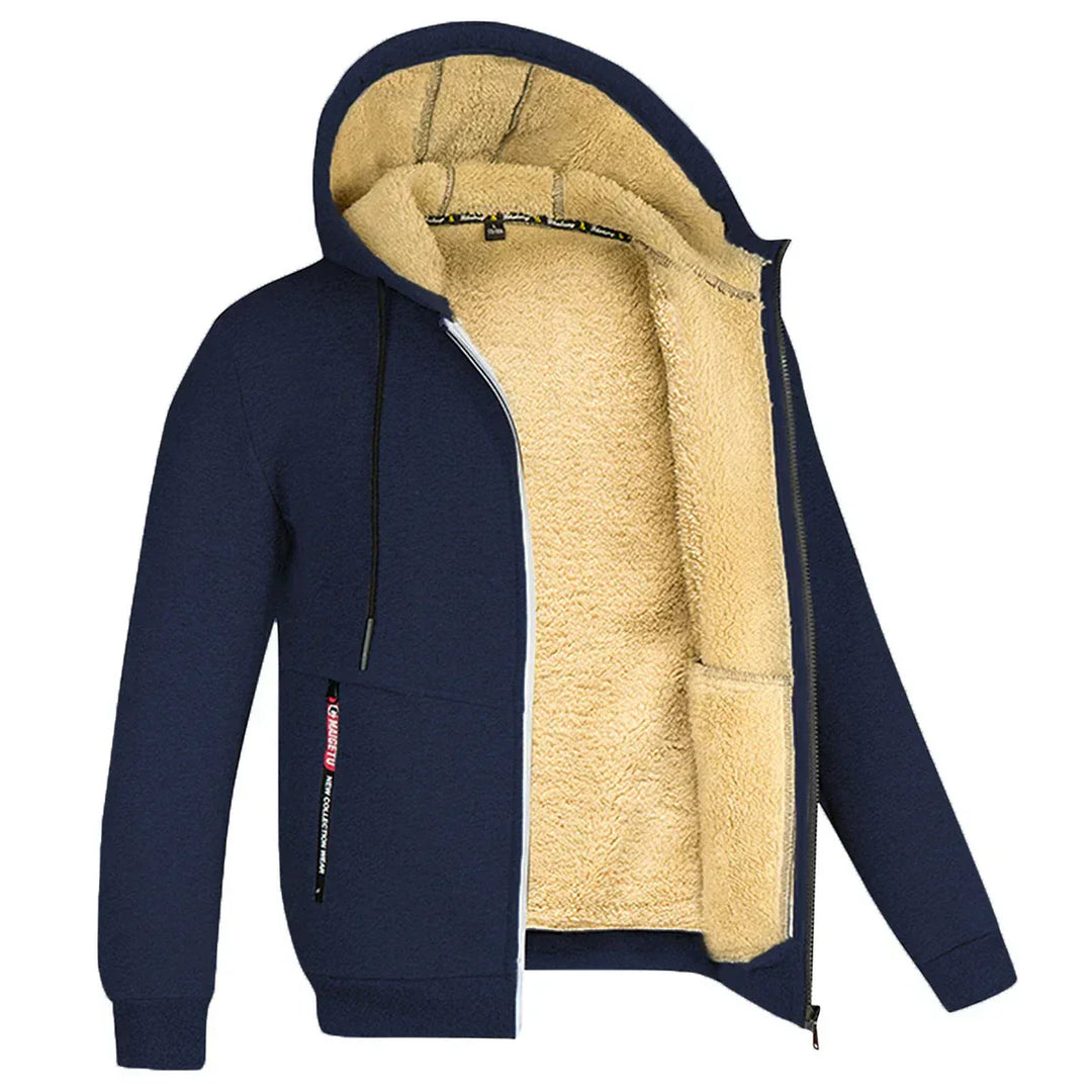 Drune | Hoodie aus Lambswool - warmer & weicher Sweatshirt mit Kapuze und Plüschfutter für den Winter