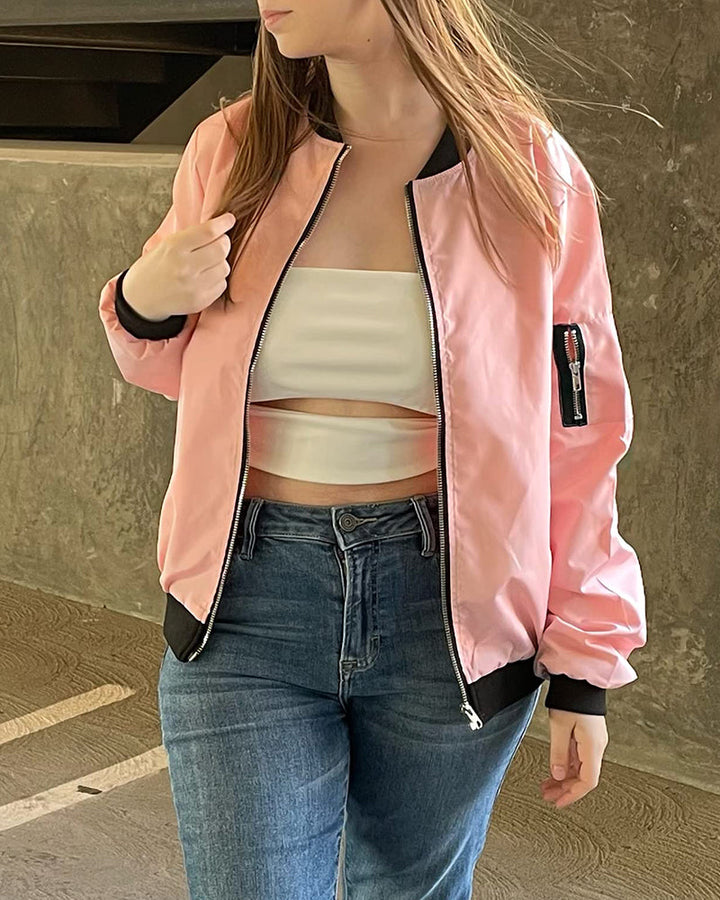 Drune | Klassische Bomberjacke mit Taschen für Frauen