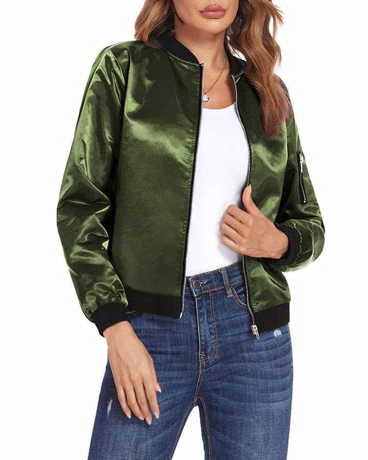 Drune | Klassische Bomberjacke mit Taschen für Frauen