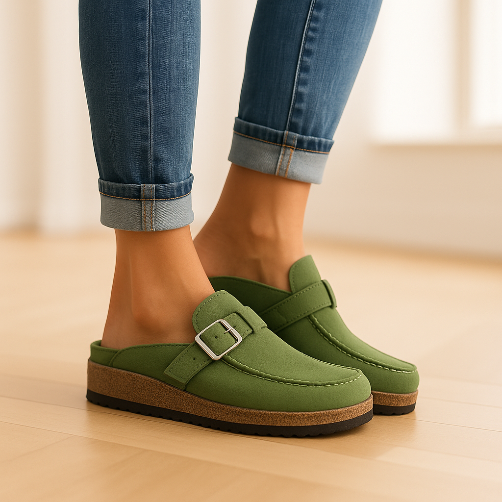Clogs - Slipper - Schnalle - Mules - Damenschuhe Drune
