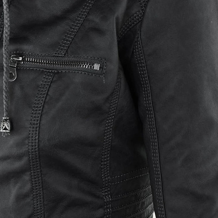 Drune | Schicke khakifarbene Jacke mit Kapuze, Komfort und urbaner Eleganz