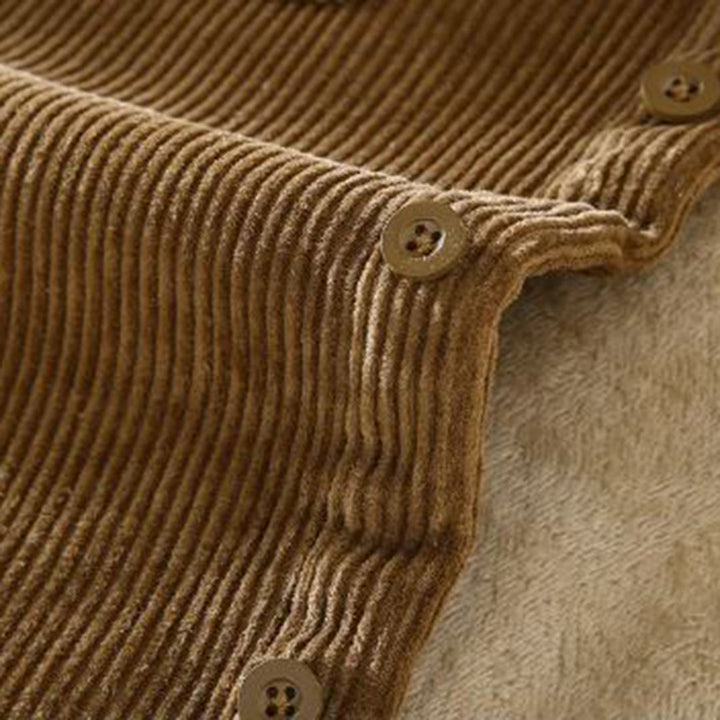 Drune | Shirtjacke Cord Gefüttert Knopfverschluss Brusttaschen