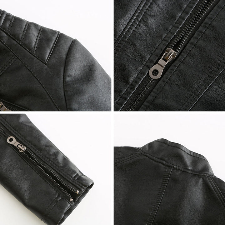 Drune | Stilvolle gesteppte Lederjacke mit Reißverschluss