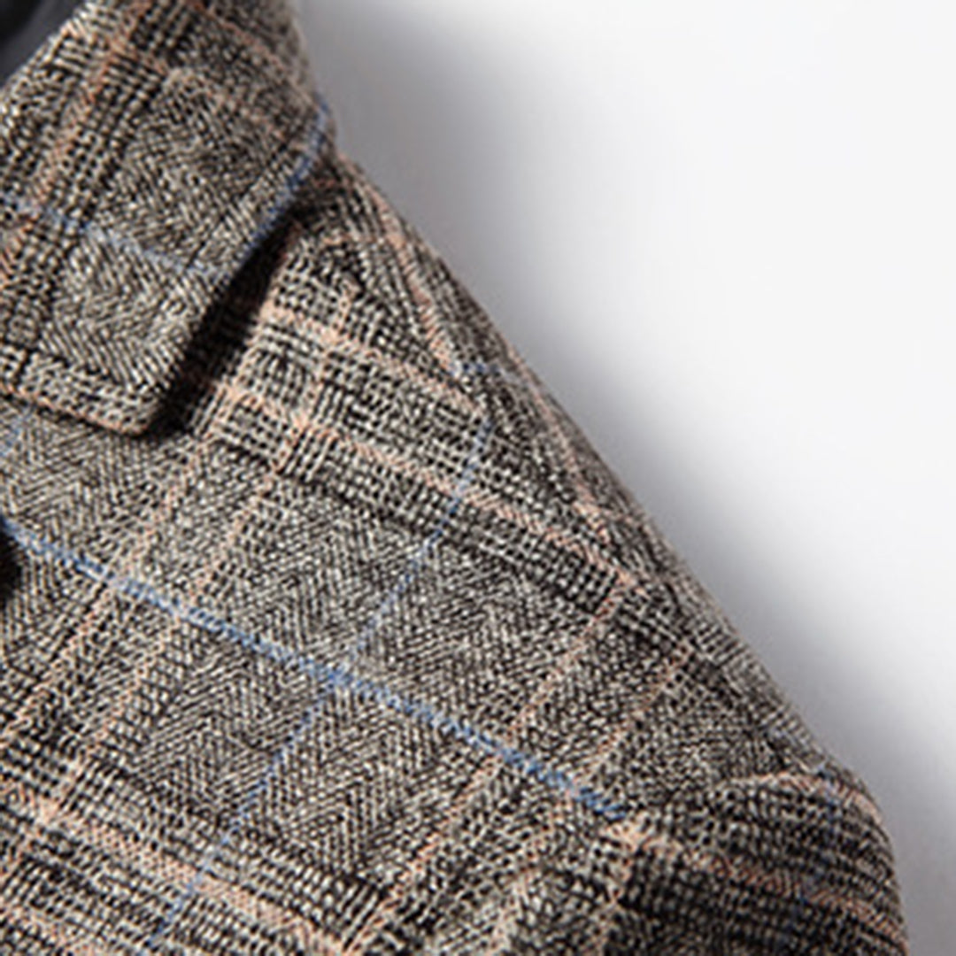 Drune | Blazer mit Karomuster - Eleganter Slim Fit Sakko für Business & Freizeit