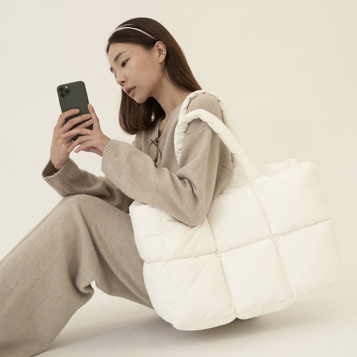 Drune | Puffer Schultertasche für Damen - Stilvolle und geräumige Handtasche