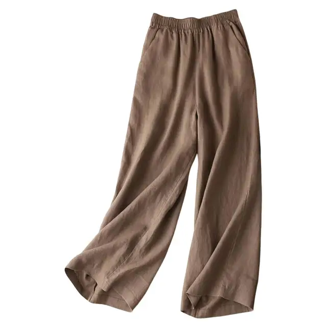 Drune | Weite Leinen Baumwollhose