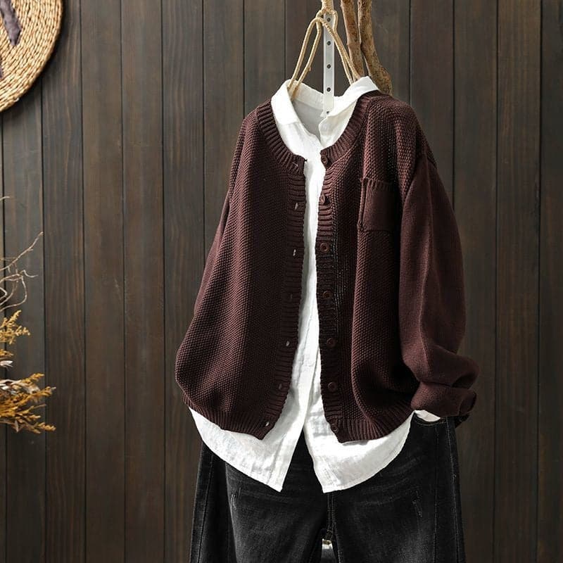 Drune | Cardigan - Strick - Knopfverschluss - Oversized Fit - Weich und Bequem