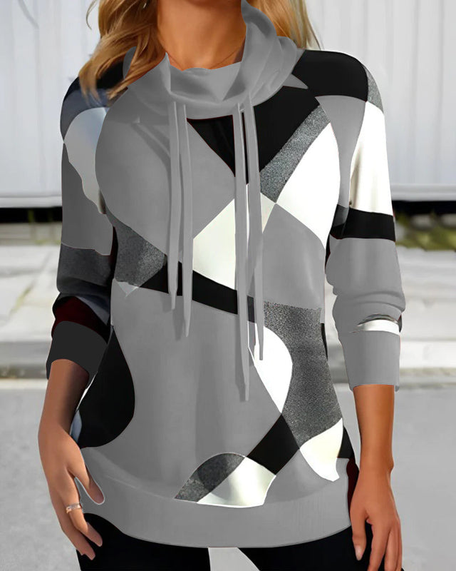 Drune | Farbkästen Sweatshirt für Damen - Geometrisches Muster