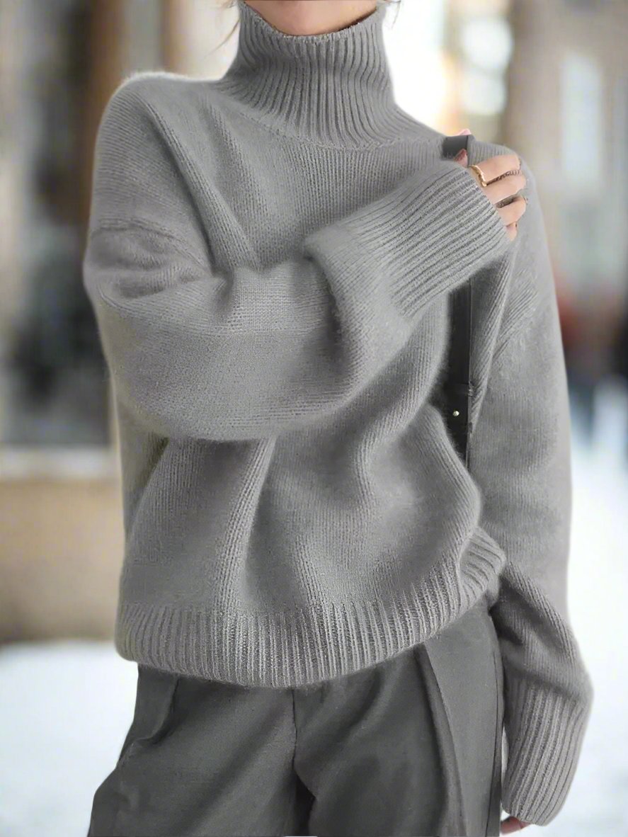 Drune | Rollkragenpullover - Weiches Strickmaterial - Oversized Passform - Lange Ärmel