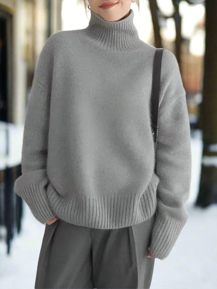 Drune | Rollkragenpullover - Weiches Strickmaterial - Oversized Passform - Lange Ärmel