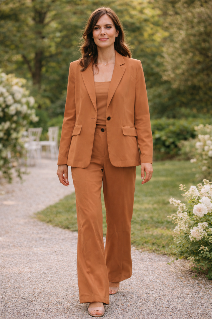Drune Damen Anzug Set Blazer Hose elegant Zweiteiler