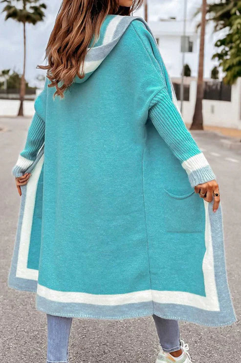 Drune | Langer Cardigan - Offene Front - Weiches Strick - Rippbündchen - Mit Taschen