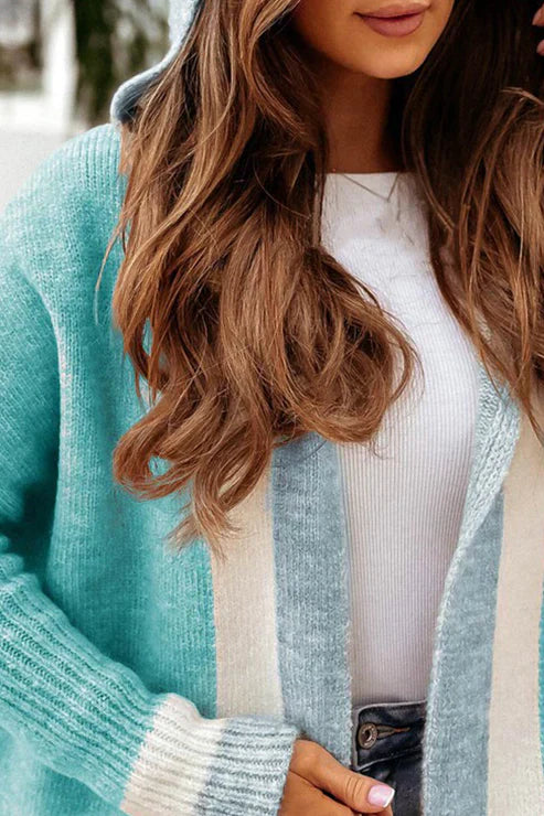Drune | Langer Cardigan - Offene Front - Weiches Strick - Rippbündchen - Mit Taschen