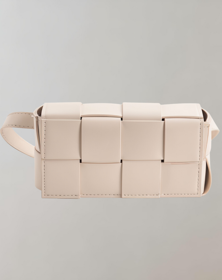 Drune | Geblockte Umhängetasche Vegan Leder Damen Geflochtene Tasche Frauen